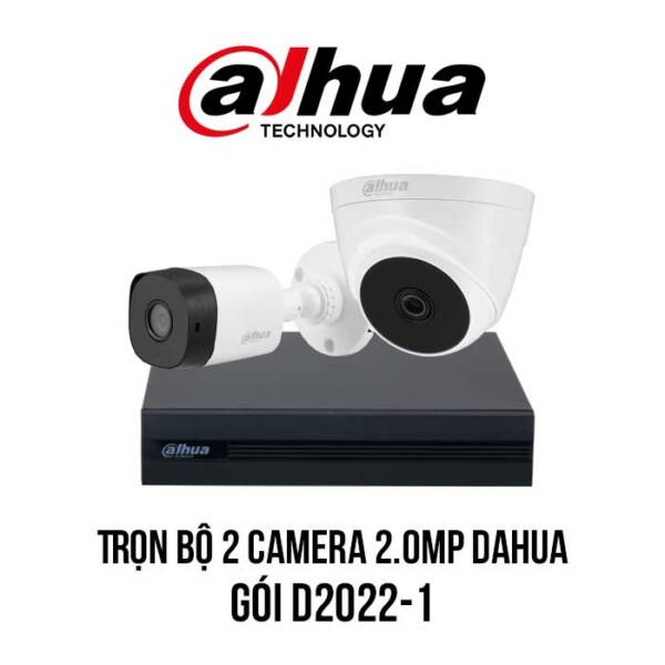 Trọn bộ 2 camera DAHUA 2MP