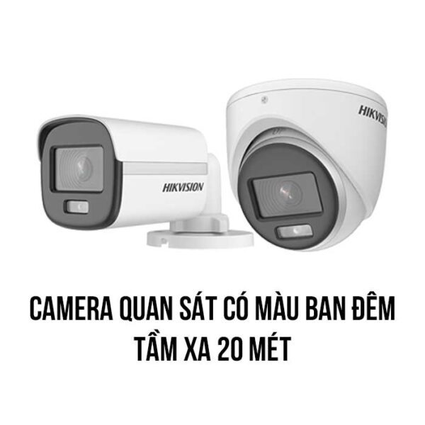 Trọn camera ColorVu HIKVISION 2MP Có Màu Ban Đêm