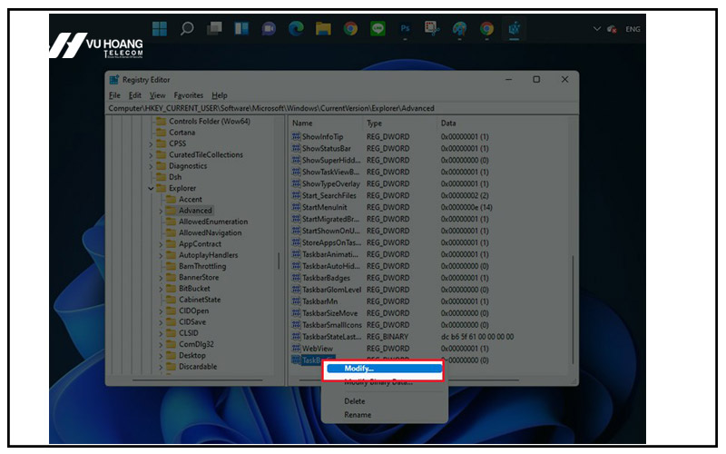 TaskBarSi tren win 11