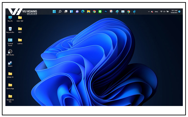 doi vi tri thanh taskbar win 11