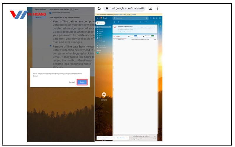 dung gmail offline