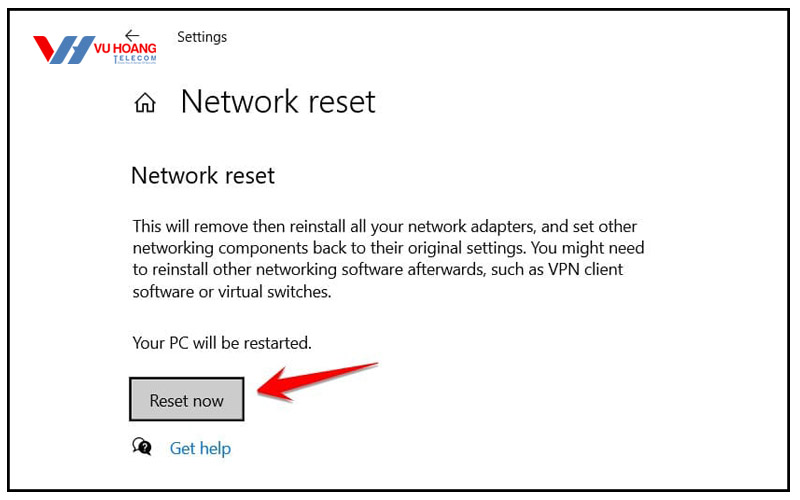 sua loi wifi win 11 bang Reset Network-2