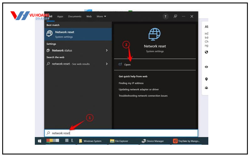 sua loi wifi win 11 bang Reset Network