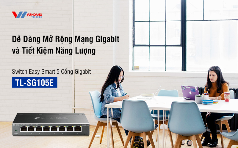 Easy Smart Switch 5 cổng Gigabit TP-LINK TL-SG105E