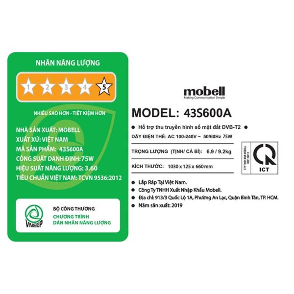 Mobell 43S600A - 3