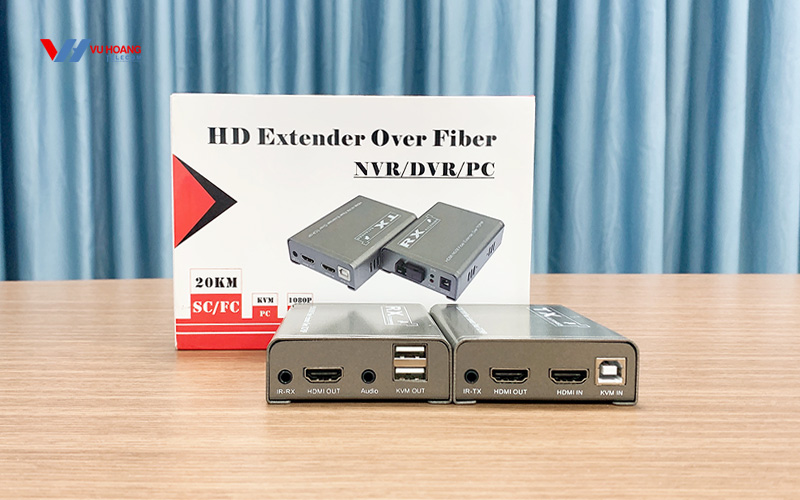 Bộ nối dài HDMI qua cáp quang 20KM ONECAM HDMI/USB 20KM-SC/FC nhỏ gọn