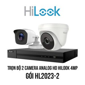 Lắp đặt trọn bộ 2 camera Analog HD HiLook 4MP giá rẻ [HL2023-2]. Hotline 19009259