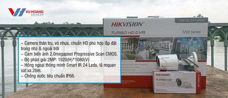 Camera thân trụ Analog HD Hikvision bộ H2023-3 giá rẻ