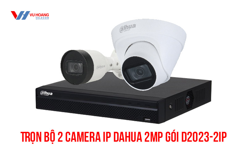 Trọn bộ 2 camera IP Dahua 2MP [D2023-2IP] giá rẻ