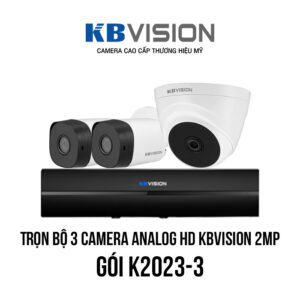 Trọn bộ 3 camera Analog HD KBVISION 2MP giá rẻ [K2023-3]