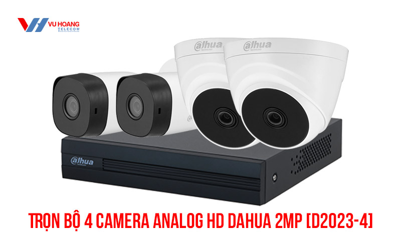 Trọn bộ 4 camera Analog HD DAHUA 2MP [D2023-4]