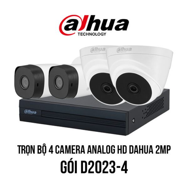 Trọn bộ 4 camera Analog HD DAHUA 2MP giá rẻ [D2023-4]