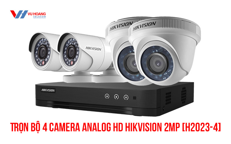Trọn bộ 4 camera Analog HD HIKVISION 2MP [H2023-4]