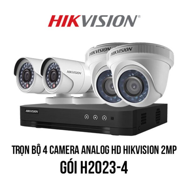 Trọn bộ 4 camera Analog HD HIKVISION 2MP giá rẻ [H2023-4]