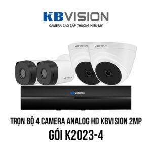 Trọn bộ 4 camera Analog HD KBVISION 2MP giá rẻ [K2023-4]