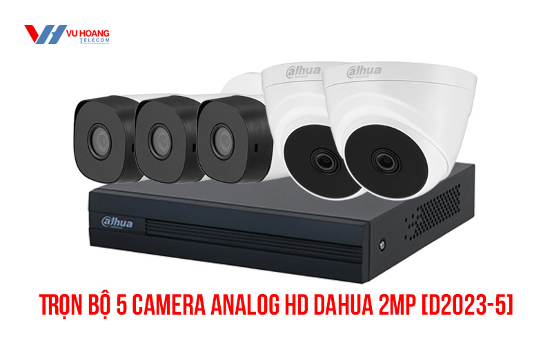 Trọn bộ 5 camera Analog HD DAHUA 2MP [D2023-5]