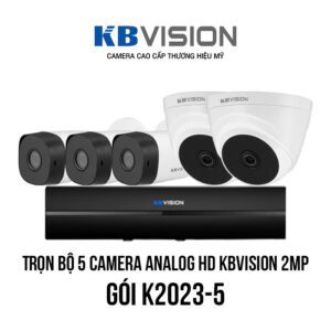 Trọn bộ 5 camera Analog HD KBVISION 2MP giá rẻ [K2023-5]