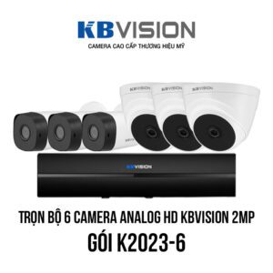 Trọn bộ 6 camera Analog HD KBVISION 2MP giá rẻ [K2023-6]