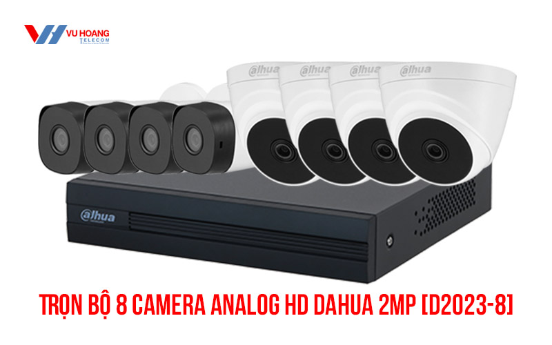 Trọn bộ 8 camera Analog HD DAHUA 2MP [D2023-8]