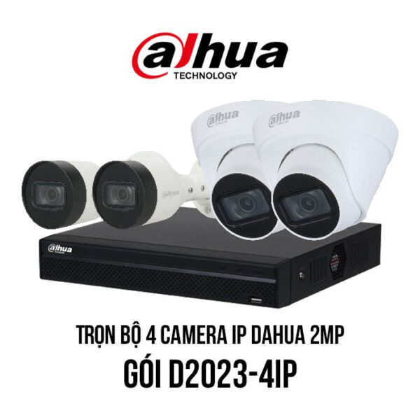 Trọn bộ 4 camera IP Dahua 2MP [D2023-4IP]
