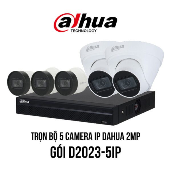 Trọn bộ 5 camera IP Dahua 2MP [D2023-5IP]