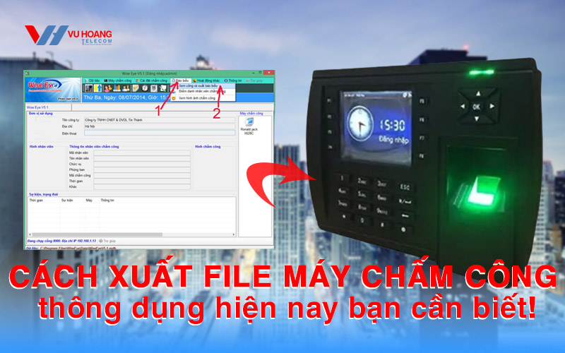 cach xuat file may cham cong