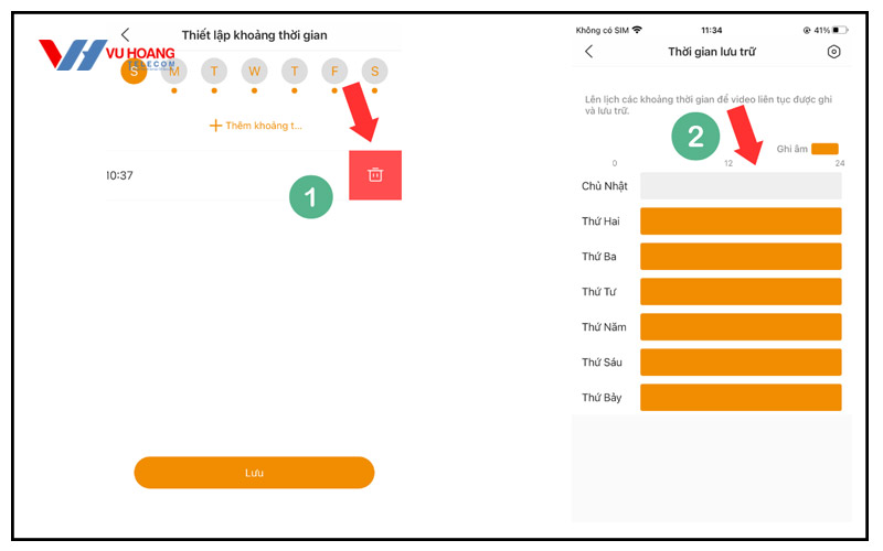 thiet lap khoang thoi gian