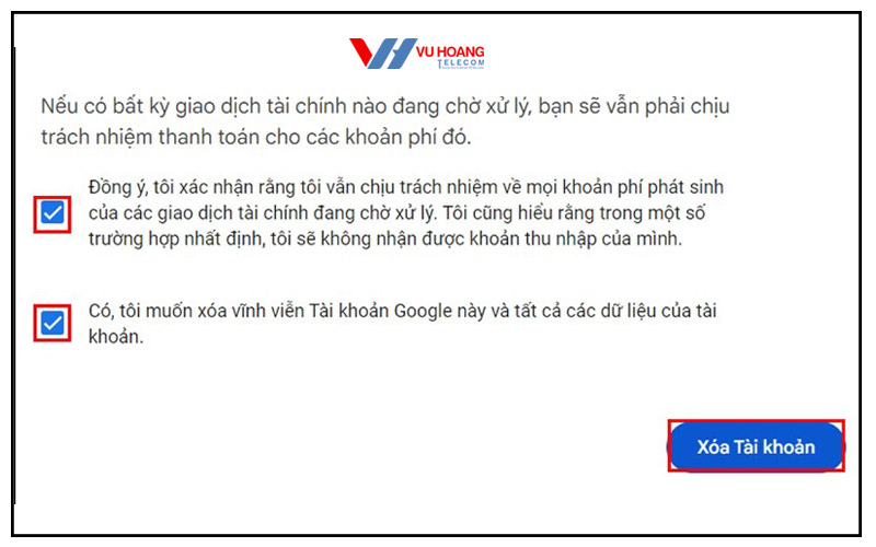 xoa tai khoan 