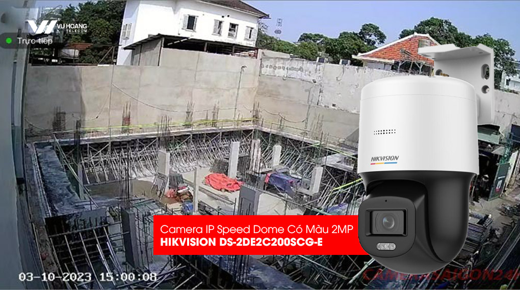 Camera IP speed dome có màu 2MP HIKVISION DS-2DE2C200SCG-E
