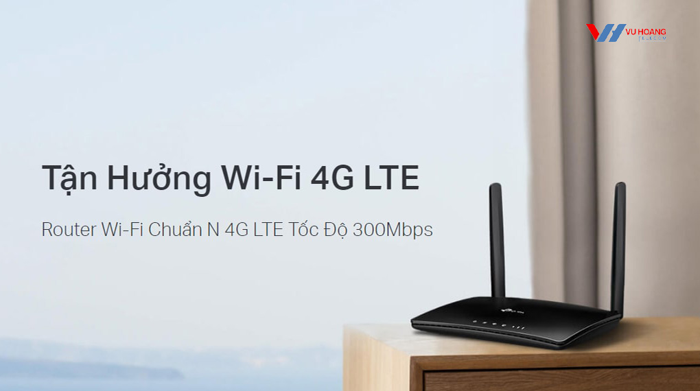 Router Không Dây 4G LTE Tốc Độ 300 Mbps TP-Link TL-MR100