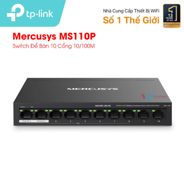 Bán Switch Để Bàn 10 Cổng 10/100M Mercusys MS110P giá rẻ