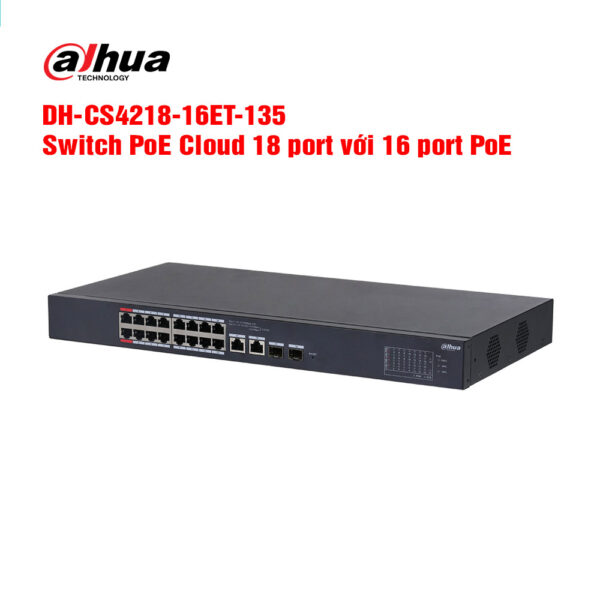 Switch PoE Cloud 18 port DAHUA DH-CS4218-16ET-135