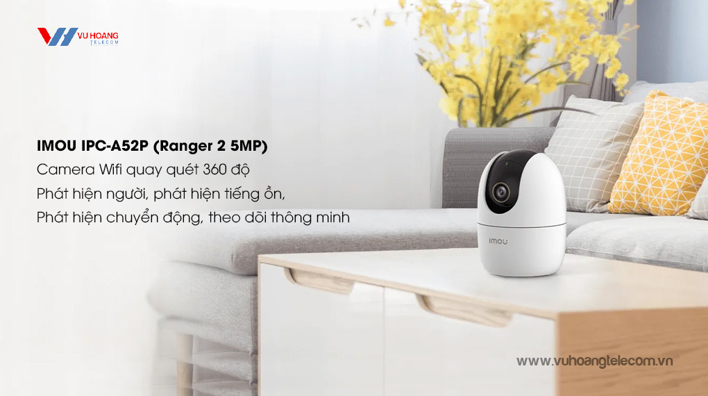 Bán camera Wifi 360 độ IMOU IPC-A52P (Ranger 2 5MP) giá rẻ