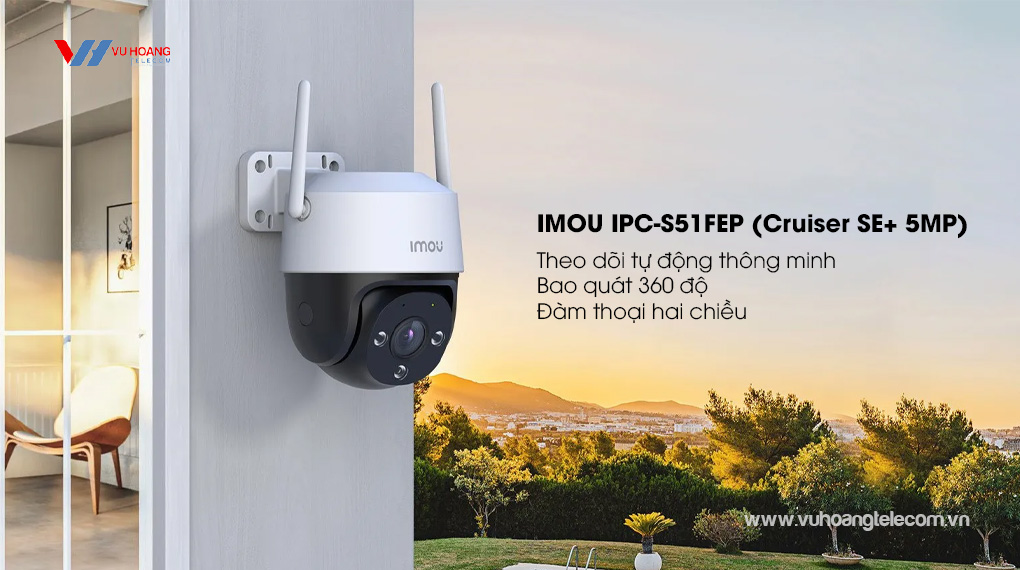 Bán camera Wifi Full Color IMOU IPC-S51FEP (Cruiser SE+ 5MP) giá rẻ