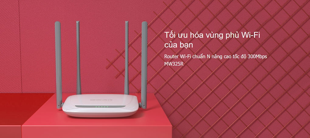 Router Wi-Fi Mercusys MW325R chuẩn N tốc độ 300Mbps giá rẻ