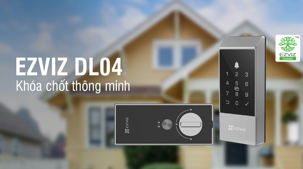 Bán khóa chốt thông minh EZVIZ DL04 giá rẻ, chính hãng