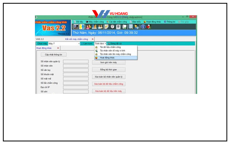 xoa van tay tren phan mem Wise Eye V5.1 va VAS 2.2
