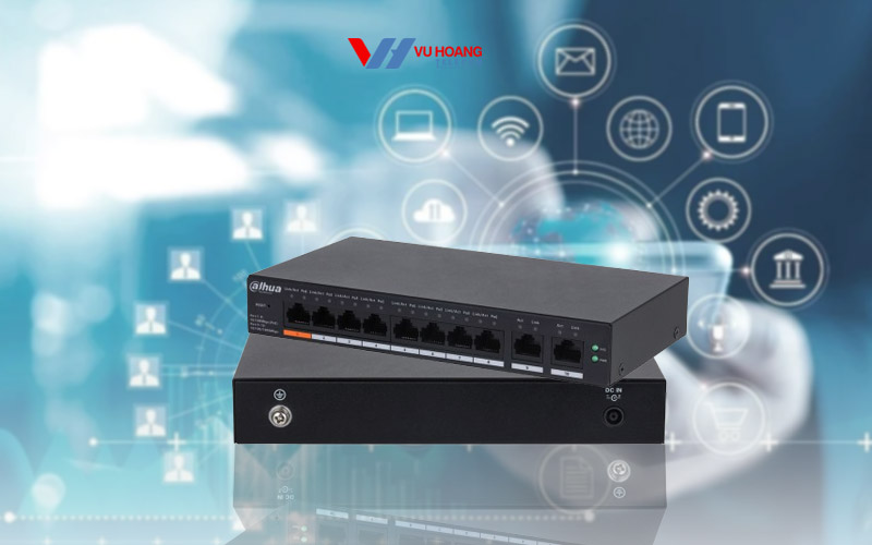review chi tiet switch PoE Dahua DH-CS4010-8ET-60
