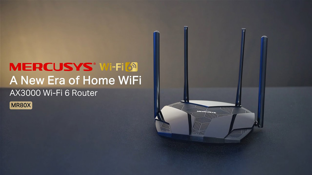 Router WiFi 6 AX3000 Mercusys MR80X hiệu năng vượt trội