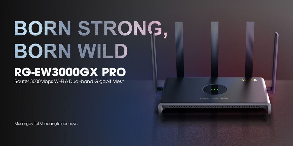 RG-EW3000GX PRO: Router Wi-Fi 6 tốc độ cao, ổn định