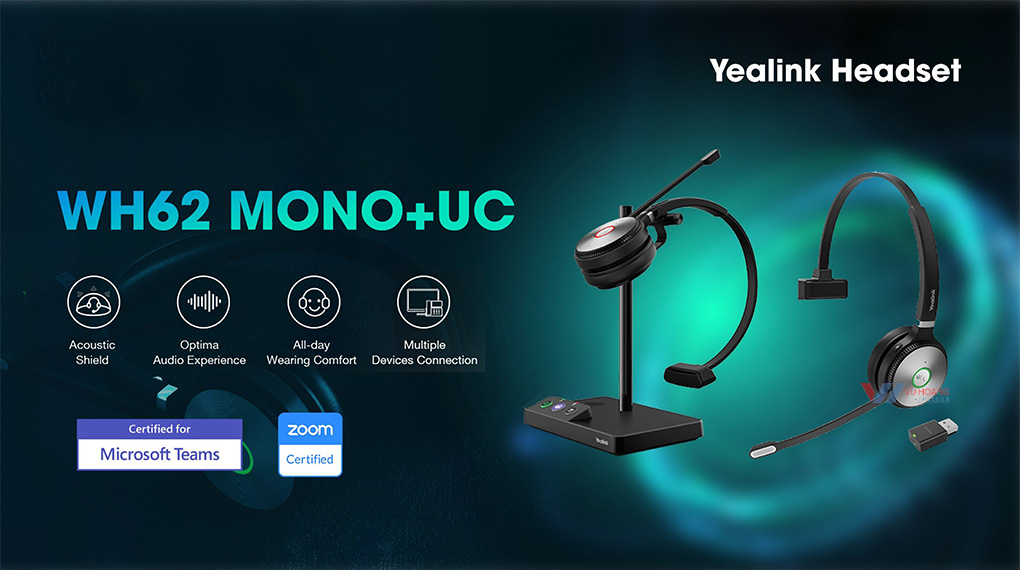 Yealink WH62 Mono UC – Tai nghe hội nghị không dây tốt nhất