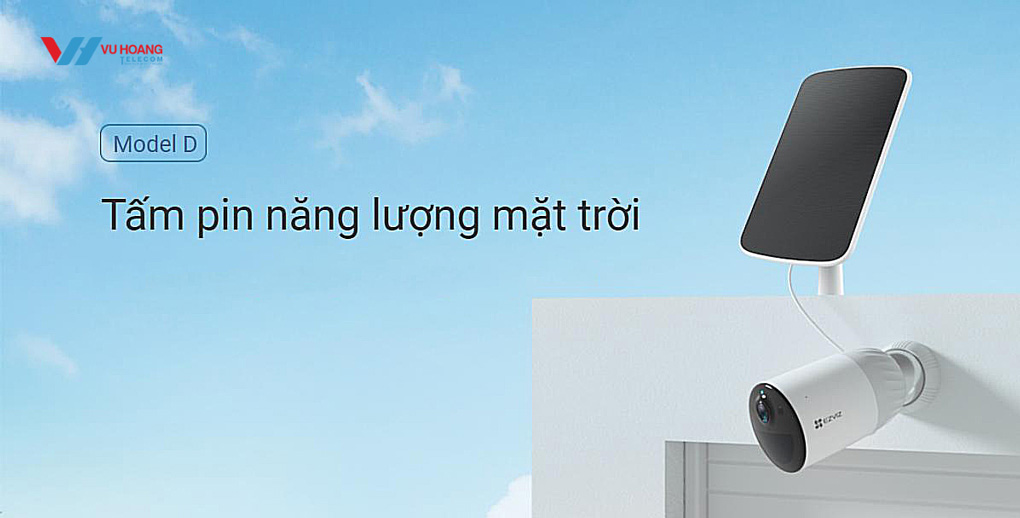 Tấm năng lượng mặt trời EZVIZ Solar Panel D giá rẻ tại Vũ Hoàng Telecom