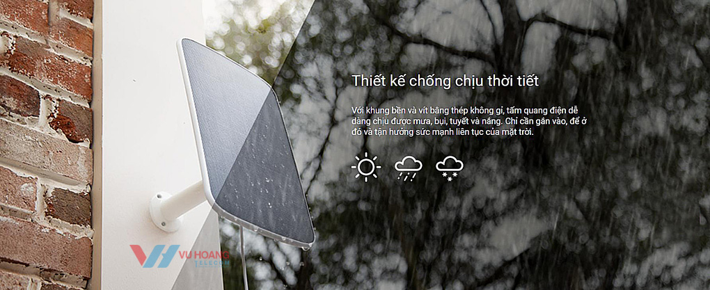 Tấm năng lượng mặt trời EZVIZ Solar Panel E giá rẻ tại Vũ Hoàng Telecom
