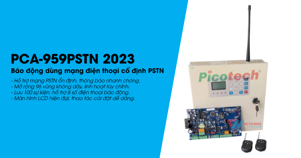 Mua báo động Picotech PCA-959PSTN 2023 chính hãng, giá tốt tại Vũ Hoàng Telecom