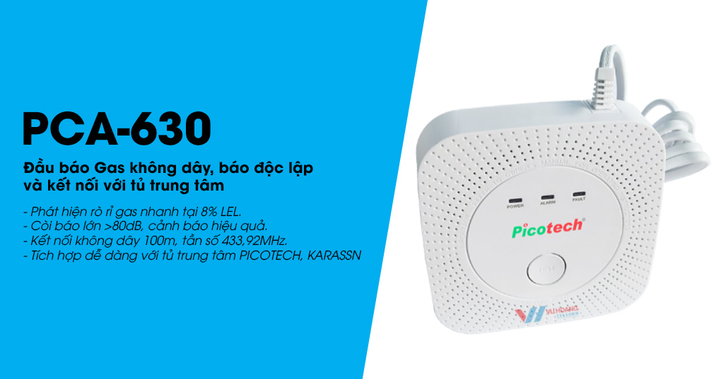 Báo gas không dây PICOTECH PCA-630 giá tốt tại Vũ Hoàng Telecom