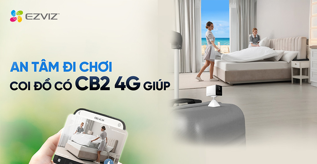 Mua Camera EZVIZ CB2 4G Kit 2K Chính Hãng Giá Tốt Tại Vũ Hoàng Telecom