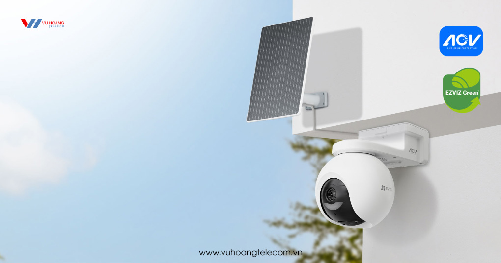 Camera EZVIZ HB8 4K Pin 10.400mAh, 4K nét chính hãng giá rẻ tại Vũ Hoàng Telecom