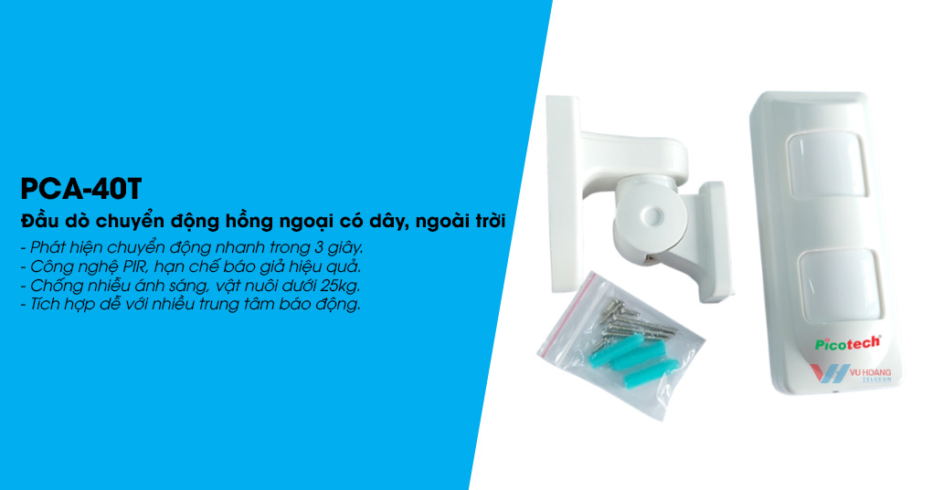 Đầu dò chuyển động hồng ngoại PICOTECH PCA-40T giá tốt tại Vũ Hoàng Telecom