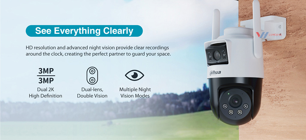 Hình ảnh siêu nét 6MP – Xem rõ cả ngày lẫn đêm