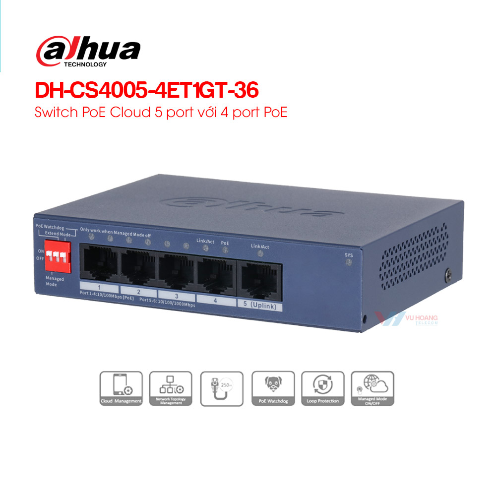 Switch Dahua DH-CS4005-4ET1GT-36